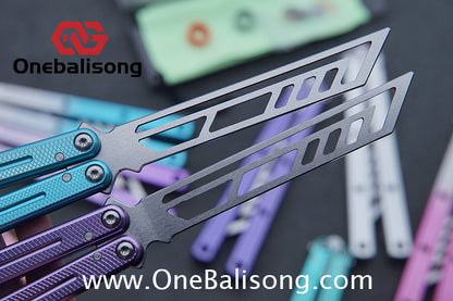 TITUS Kraken V3 Balisong Clone 7075 Aluminum Alloy Handle 14C28N Stainless Steel Blade Bushing