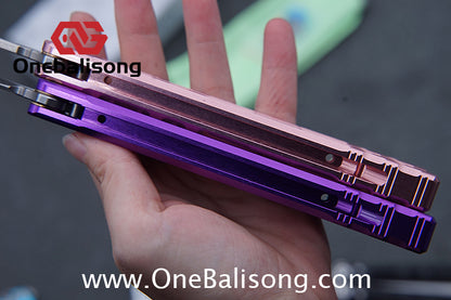 TITUS Sirius Ceramic Version Balisong Clone 7075 Aviation Aluminum Alloy Handle 5cr13Mov/14C28N Stainless Steel Fake Blade Bushing