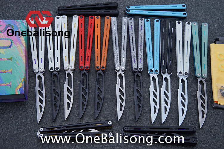 TITUS Egret Original Balisong 7075 Aviation Aluminum Alloy Handle 14C28N/5Cr13Mov Stainless Steel Blade Bushing
