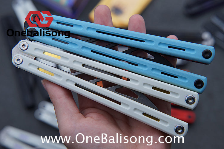 TITUS Egret Original Balisong 7075 Aviation Aluminum Alloy Handle 14C28N/5Cr13Mov Stainless Steel Blade Bushing