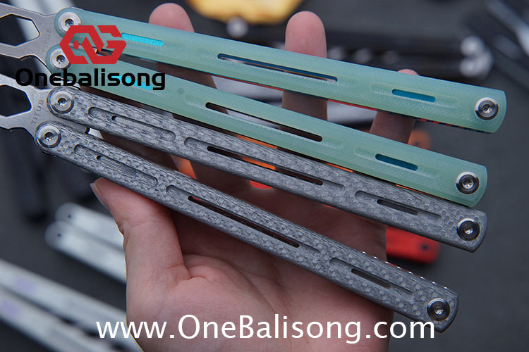 TITUS Egret Original Balisong 7075 Aviation Aluminum Alloy Handle 14C28N/5Cr13Mov Stainless Steel Blade Bushing