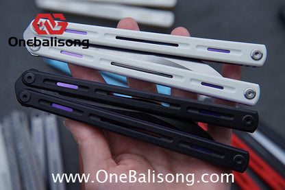 TITUS Egrets Original Balisong 7075 Aviation Aluminum Alloy Handle 14C28N/5Cr13Mov Stainless Steel Blade Bushing