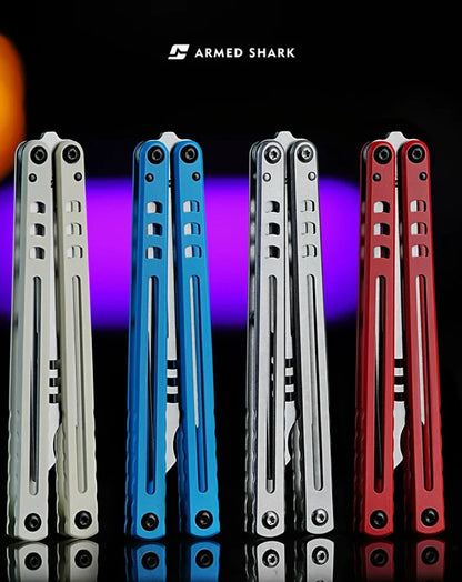 ARMED SHARK Steel Madko Balisong Clone 3cr13 Stainless Steel Handle Stainless Steel Blade Bushings