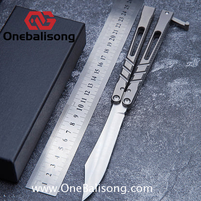 Theone BRS chAB New Anti Slip Texture Version Clone Titanium  One-piece Structure Balisong