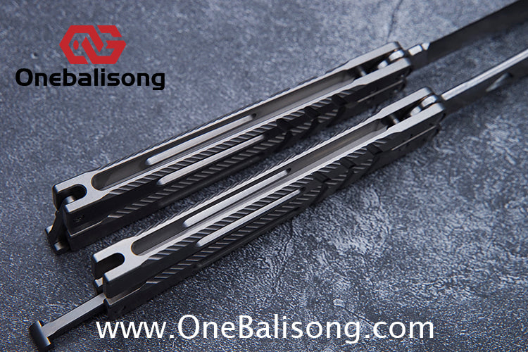 Theone BRS chAB New Anti Slip Texture Version Clone Titanium  One-piece Structure Balisong