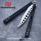theone Titanium bas Balisong clone Titanium handle stainless steel blade Bushing