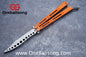 theone Titanium bas Balisong clone Titanium handle stainless steel blade Bushing