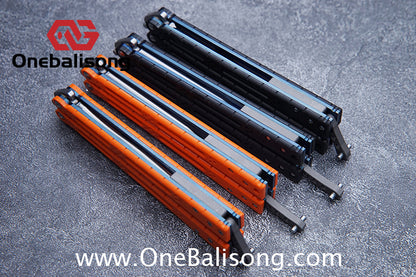 theone Titanium bas Balisong clone Titanium handle stainless steel blade Bushing