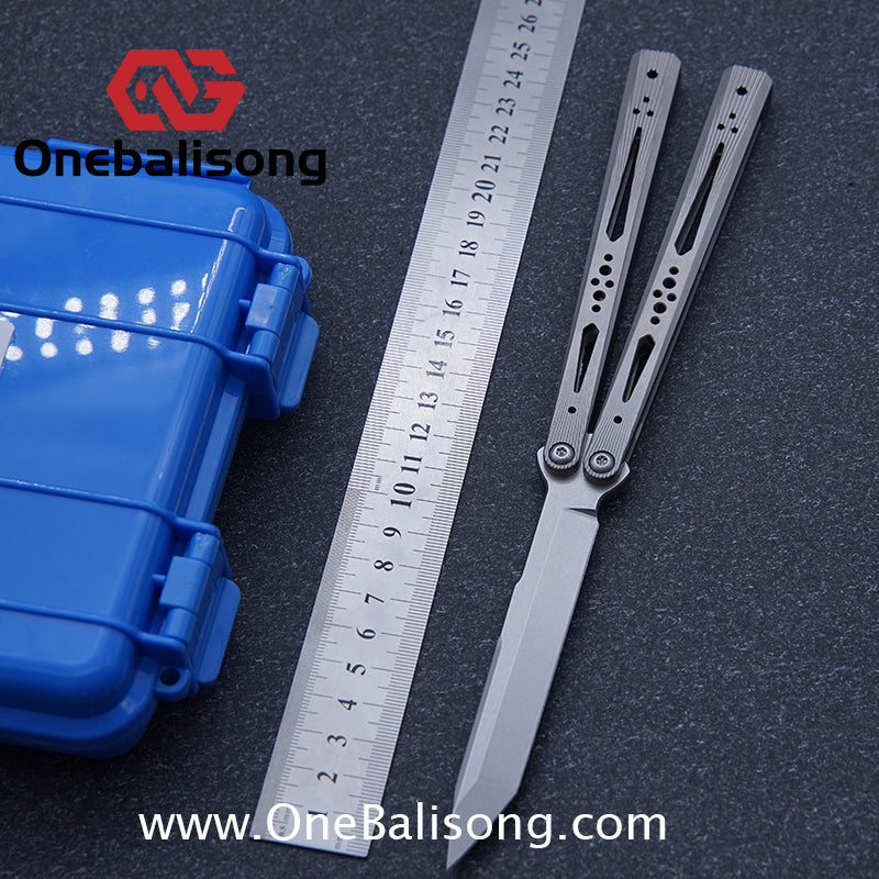 BaliX Titanium GA clone Titanium alloy handle stainless steel blade Bushing Balisong