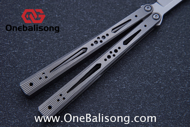 BaliX Titanium GA clone Titanium alloy handle stainless steel blade Bushing Balisong