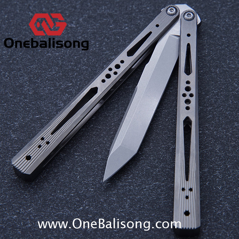 BaliX Titanium GA clone Titanium alloy handle stainless steel blade Bushing Balisong