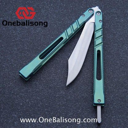 Theone BRS chAB New Anti Slip Texture Version Clone Titanium  One-piece Structure Balisong