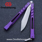 Theone BRS chAB New Anti Slip Texture Version Clone Titanium  One-piece Structure Balisong