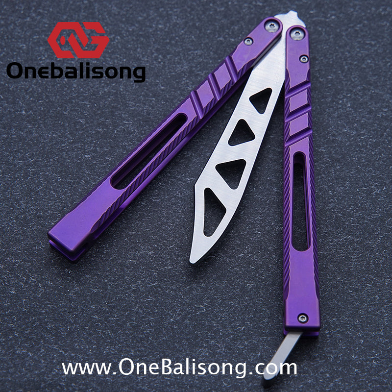 Theone BRS chAB New Anti Slip Texture Version Clone Titanium  One-piece Structure Balisong