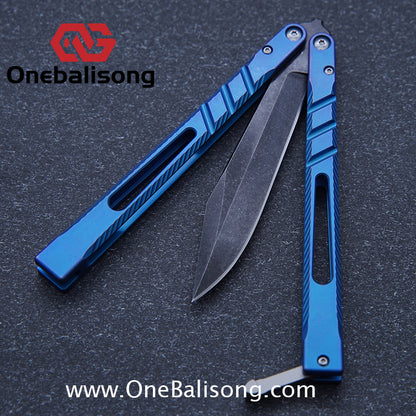 Theone BRS chAB New Anti Slip Texture Version Clone Titanium  One-piece Structure Balisong