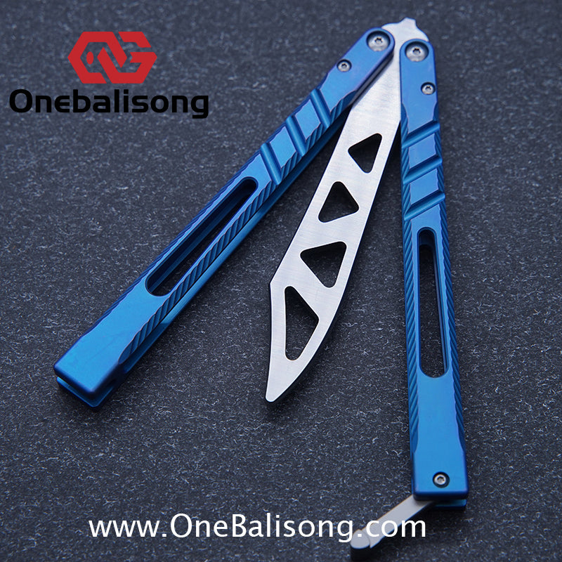 Theone BRS chAB New Anti Slip Texture Version Clone Titanium  One-piece Structure Balisong