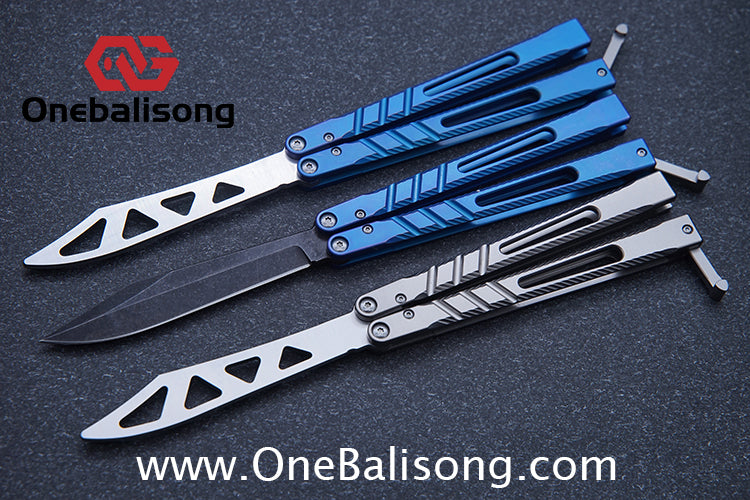 Theone BRS chAB New Anti Slip Texture Version Clone Titanium  One-piece Structure Balisong