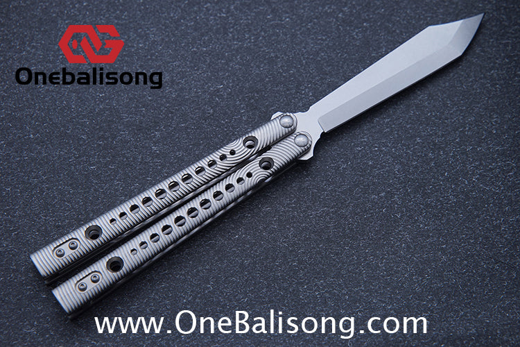 Baliplus REP clone TC4 Titanium alloy One-piece structure Stone Wash Blade 9cr18