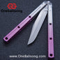 Baliplus Kraken Balisong Glossy clone Tanto/Bowie/Weekawk  live/Fake Blade Channel 7075 Aluminum Glossy Handle Bushings 9cr18
