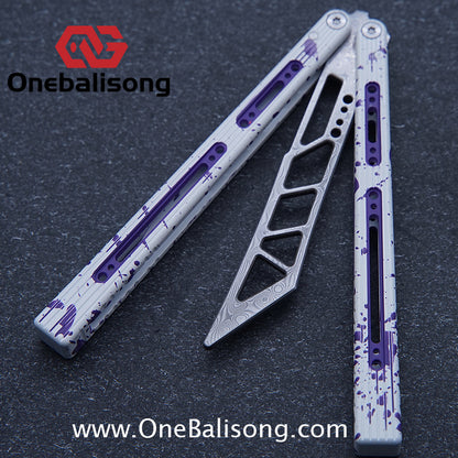 Newera Sunshine V2 Original Balisong 7075 Aluminum Alloy Handle 3Cr13 Stainles Steel Blade Trainer/Tuning Fork/False Edge Bushing