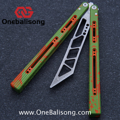 Newera Sunshine V2 Original Balisong 7075 Aluminum Alloy Handle 3Cr13 Stainles Steel Blade Trainer/Tuning Fork/False Edge Bushing