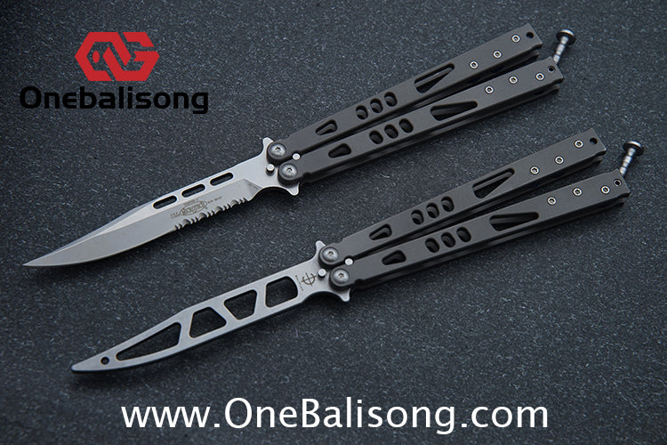 Baliplus Particle Balisong Clone TC4 Titanium Alloy Handle VG10 Stainless Steel Blade