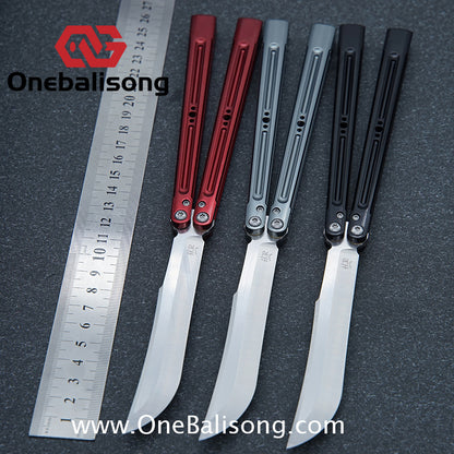 HR Killer Balisong  Seven series aluminum Handle 14c28n/vg10 Blade integrated+traditional shaft sleeve