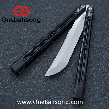 HR Killer Balisong  Seven series aluminum Handle 14c28n/vg10 Blade integrated+traditional shaft sleeve