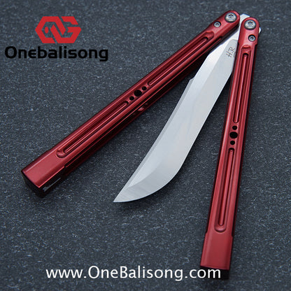 HR Killer Balisong  Seven series aluminum Handle 14c28n/vg10 Blade integrated+traditional shaft sleeve