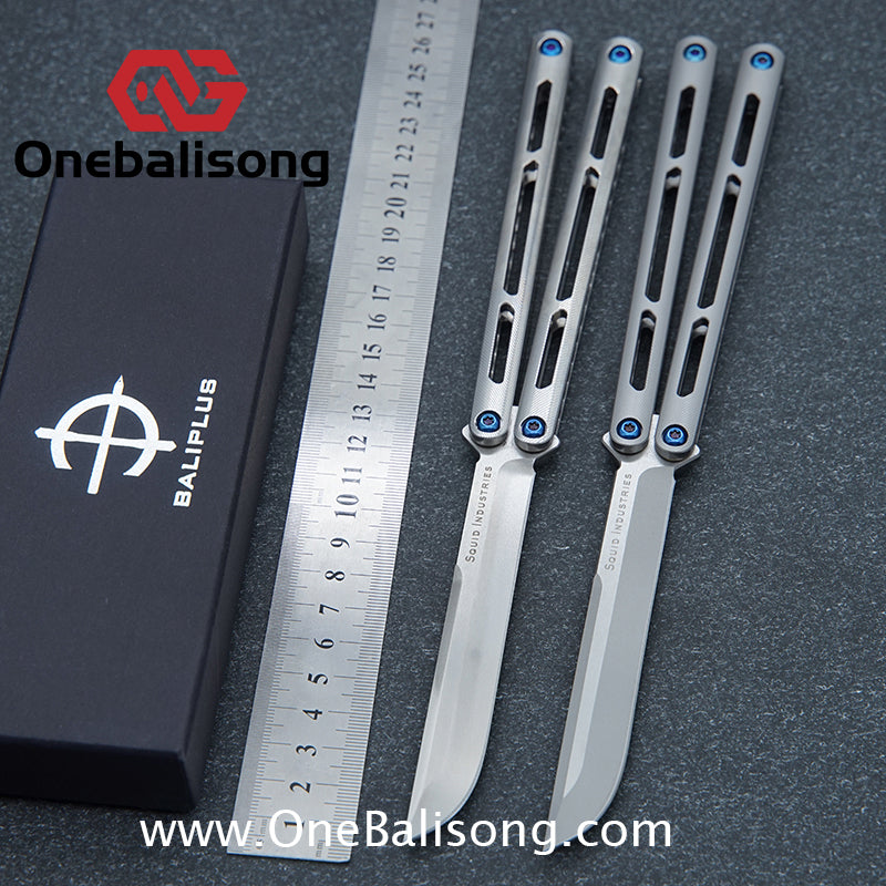 Baliplus Tsunami V4 Balisong Clone TC4 Titanium Alloy Handle VG10 Live blade Bushing