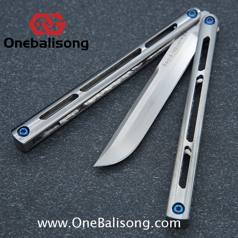 Baliplus Tsunami V4 Balisong Clone TC4 Titanium Alloy Handle VG10 Live blade Bushing