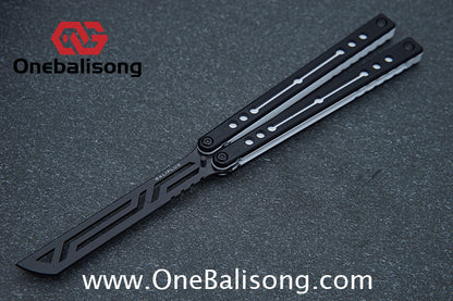 Baliplus Nautilus V1 Balisong Clone Aluminum Alloy G10 Patch Handle Stainless Steel Blade Bushing