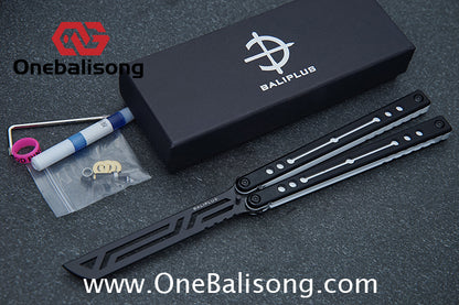 Baliplus Nautilus V1 Balisong Clone Aluminum Alloy G10 Patch Handle Stainless Steel Blade Bushing