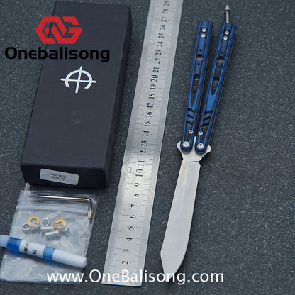 Baliplus BRS REP CLONE Balisong TC4 Titanium Alloy+G10 Patch Bushings Sandwich Structure 9cr18