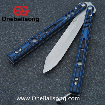 Baliplus BRS REP CLONE Balisong TC4 Titanium Alloy+G10 Patch Bushings Sandwich Structure 9cr18