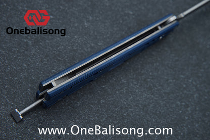 Baliplus BRS REP CLONE Balisong TC4 Titanium Alloy+G10 Patch Bushings Sandwich Structure 9cr18