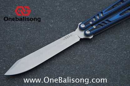 Baliplus BRS REP CLONE Balisong TC4 Titanium Alloy+G10 Patch Bushings Sandwich Structure 9cr18