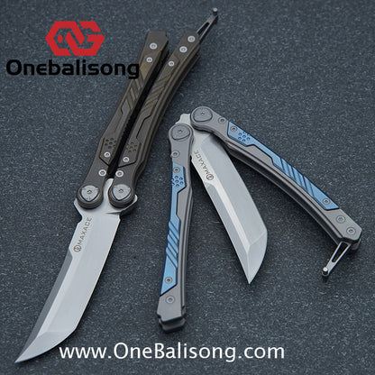 Maxace Duke II Titanium Handle Bailu M390 Blade Double row ball bearing System