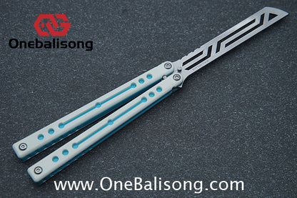 Baliplus Nautilus V1 Balisong Clone Aluminum Alloy G10 Patch Handle Stainless Steel Blade Bushing