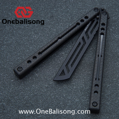 Baliplus Nautilus V1 Balisong Clone Aluminum Alloy G10 Patch Handle Stainless Steel Blade Bushing