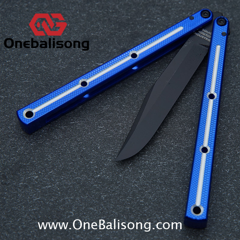 Baliplus 7075 Glossy Bright Slot Kraken V3 Aluminum Balisong Stainless Steel Blade Clone Bushing