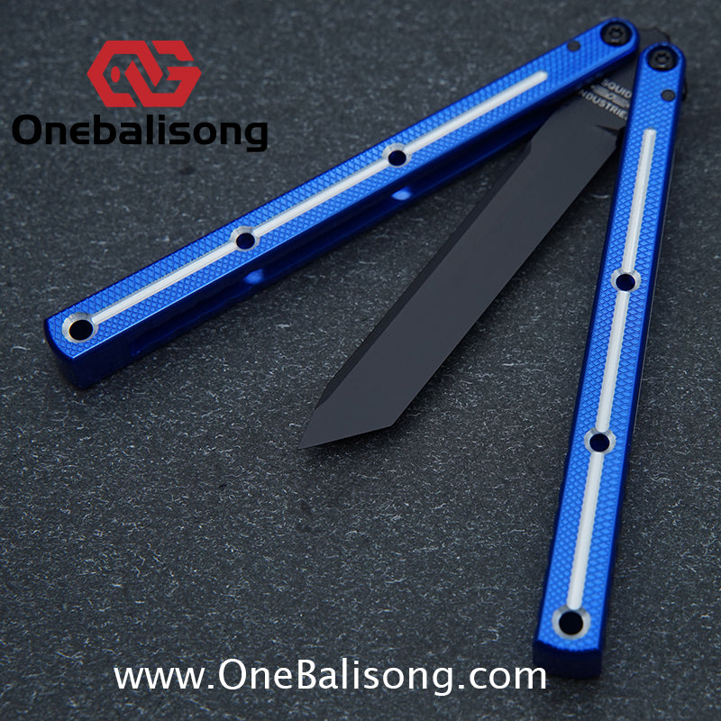 Baliplus 7075 Glossy Bright Slot Kraken V3 Aluminum Balisong Stainless Steel Blade Clone Bushing