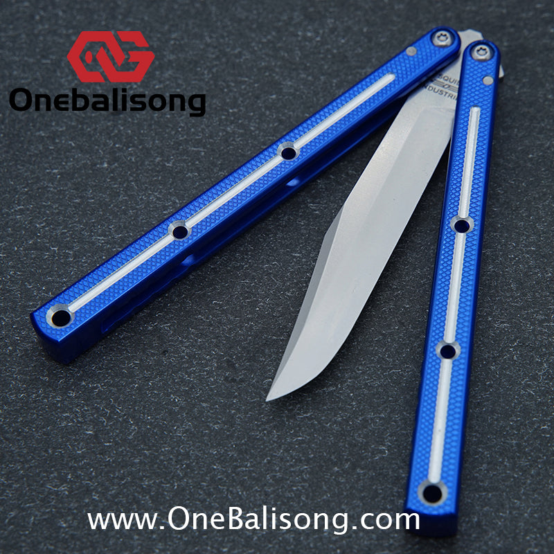 Baliplus 7075 Glossy Bright Slot Kraken V3 Aluminum Balisong Stainless Steel Blade Clone Bushing