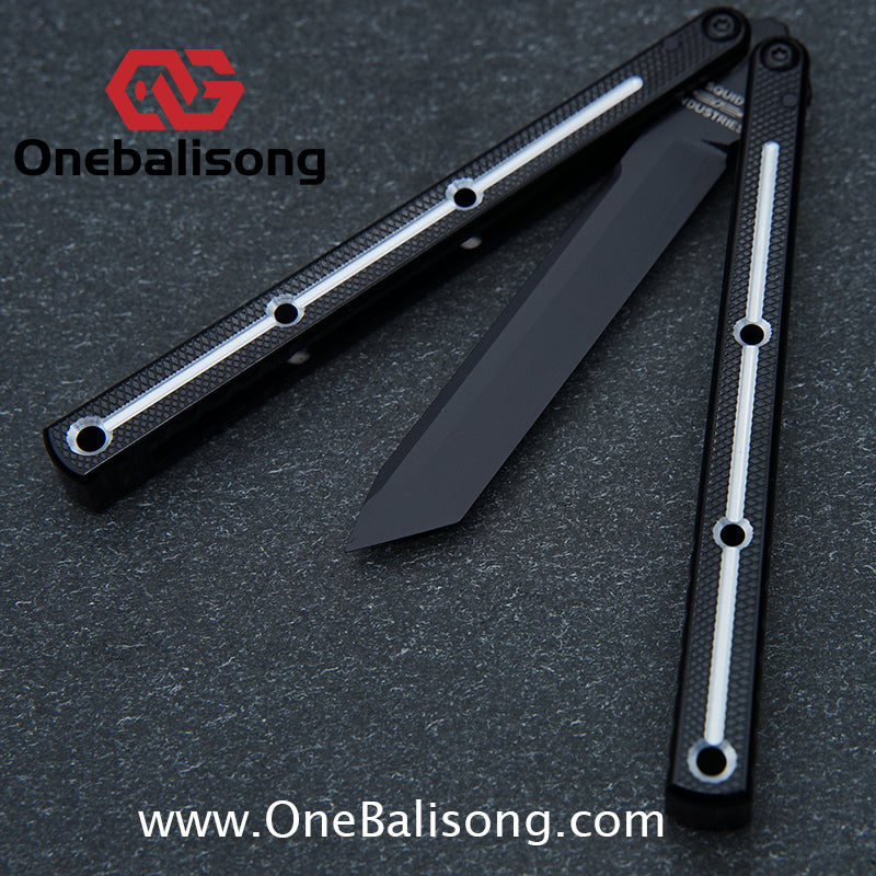 Baliplus 7075 Glossy Bright Slot Kraken V3 Aluminum Balisong Stainless Steel Blade Clone Bushing