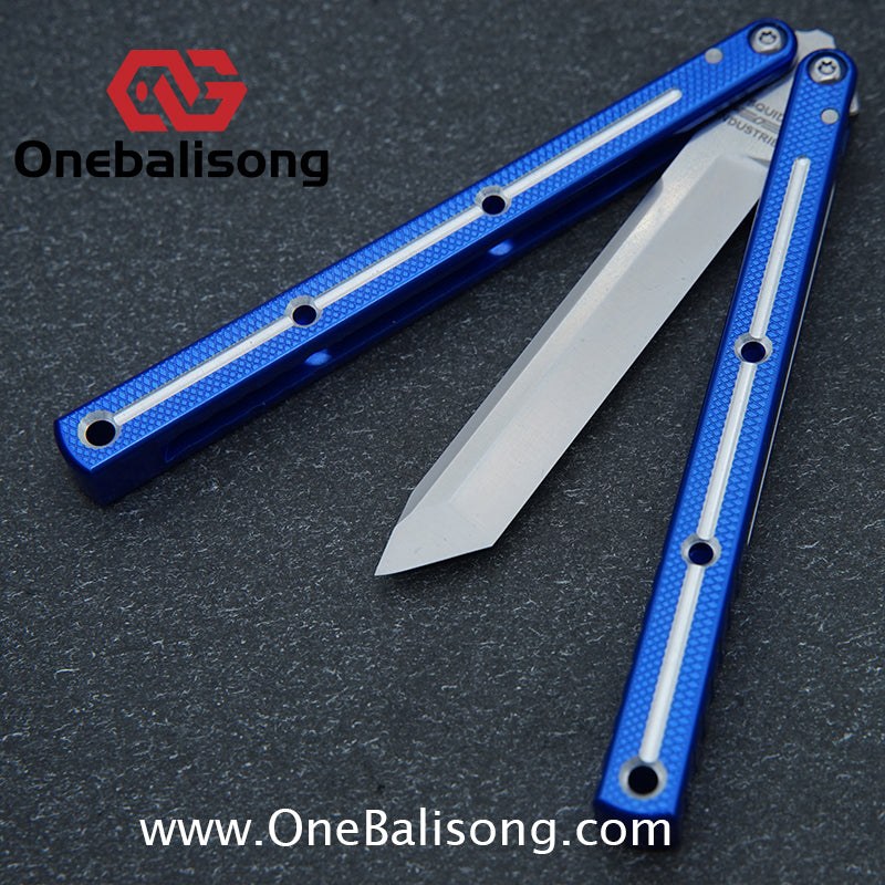 Baliplus 7075 Glossy Bright Slot Kraken V3 Aluminum Balisong Stainless Steel Blade Clone Bushing