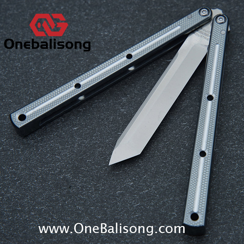 Baliplus 7075 Glossy Bright Slot Kraken V3 Aluminum Balisong Stainless Steel Blade Clone Bushing