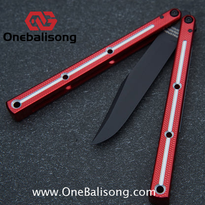 Baliplus 7075 Glossy Bright Slot Kraken V3 Aluminum Balisong Stainless Steel Blade Clone Bushing