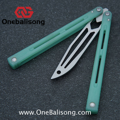 TOUCH TIMES Hairtail Balisong G10 Clone G10 Handle Stainless Steel Trainer Blade Bushing