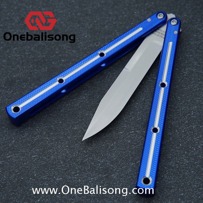 Baliplus 7075 Glossy Bright Slot Kraken V3 Aluminum Balisong Stainless Steel Blade Clone Bushing