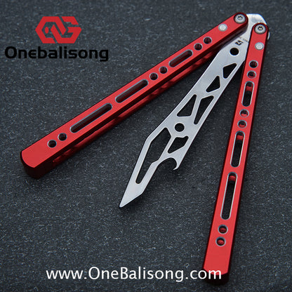 Armed Shark Pike/Barracuda Balisong Clone 7075 Aluminum Alloy Handle 5Cr15  Stainless Steel Trainer Blade Bushing